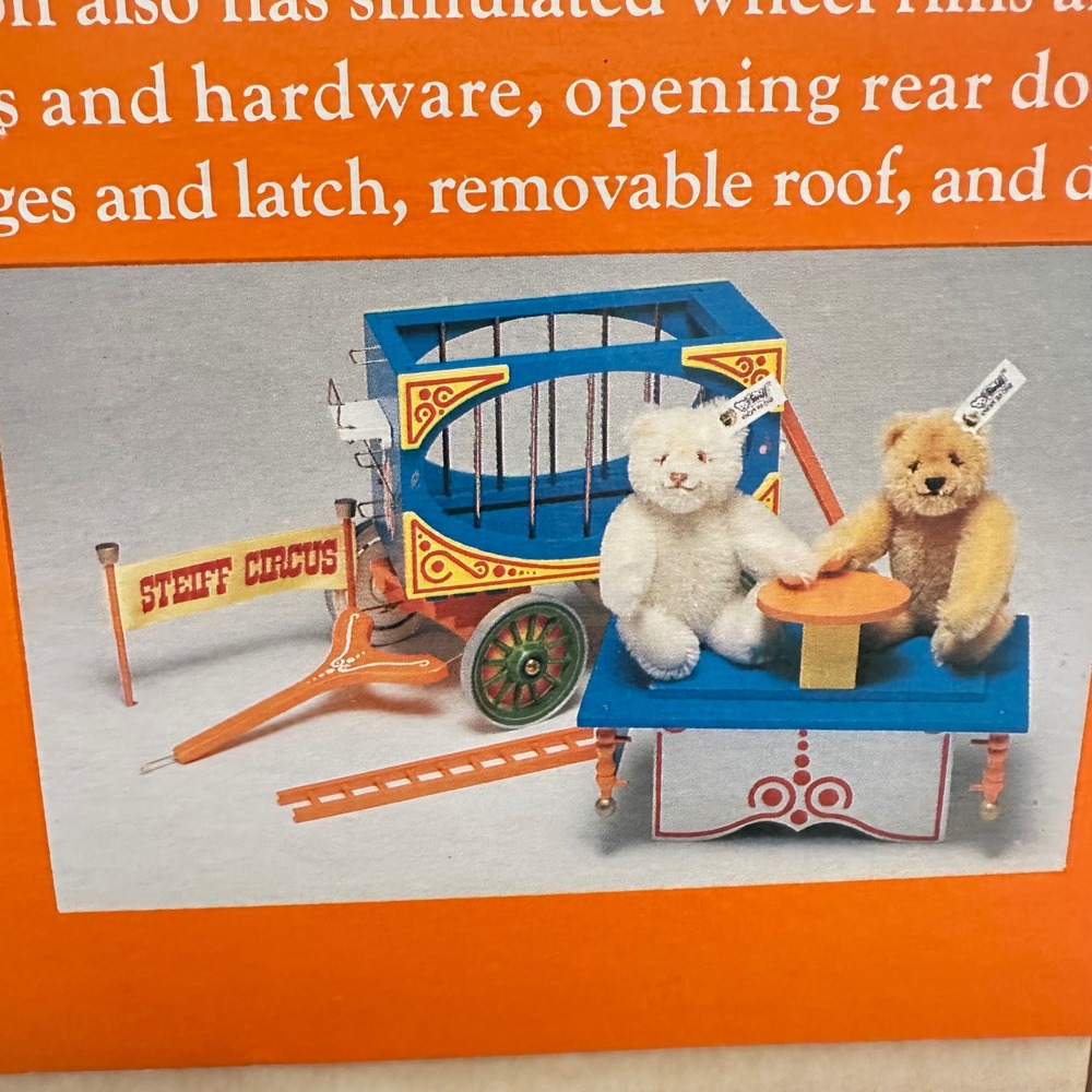 Steiff Golden Age of the Circus Wagon 5 Dicky Bears Mohair Set 2205/5000 LTD